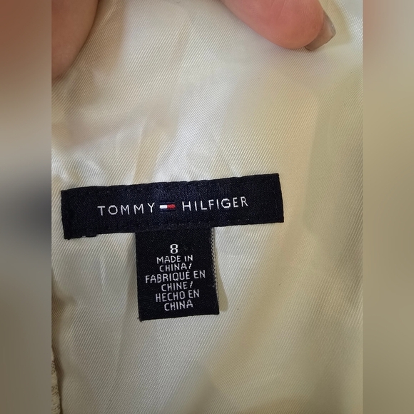 Tommy Hilfiger Cream and Gold Dress Womens Size 8. - Picture 8 of 10